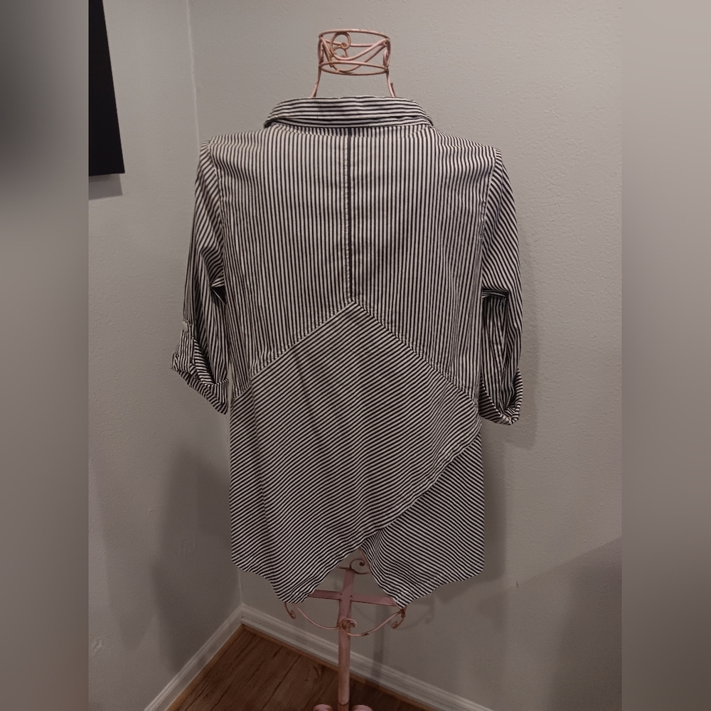 Striped Button-Up Shirt - Picture 7 of 7